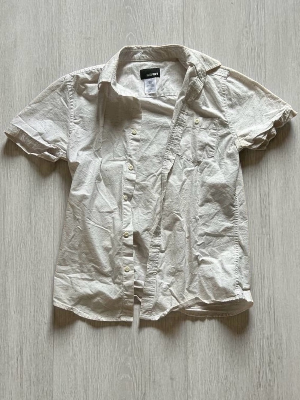 Amplify Short Sleeve Button-Up Shirt - White